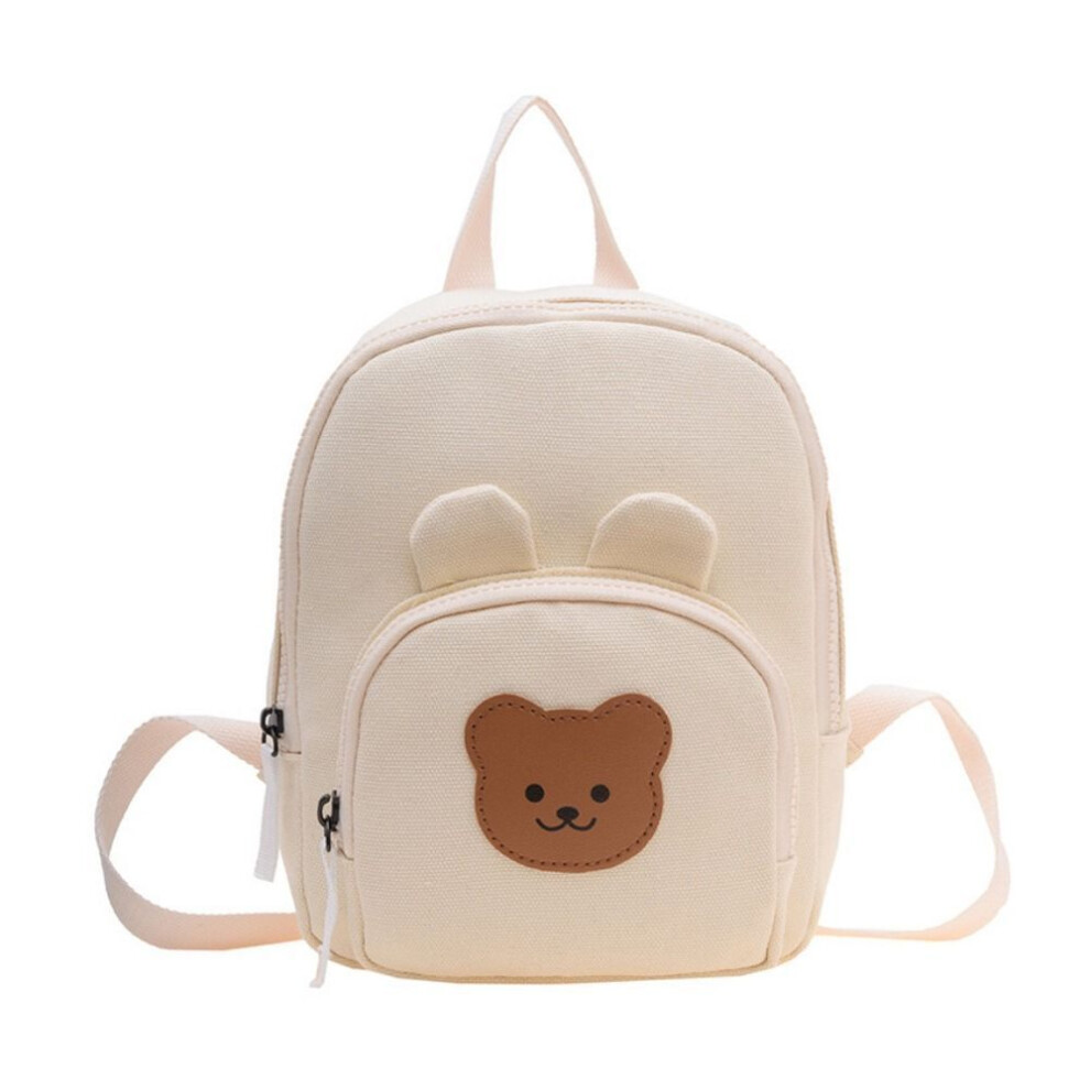 (white) Korean Kindergarten Schoolbag Cartoon Bear Kids Travel Bag Cute Children's Handbags  Kindergarten