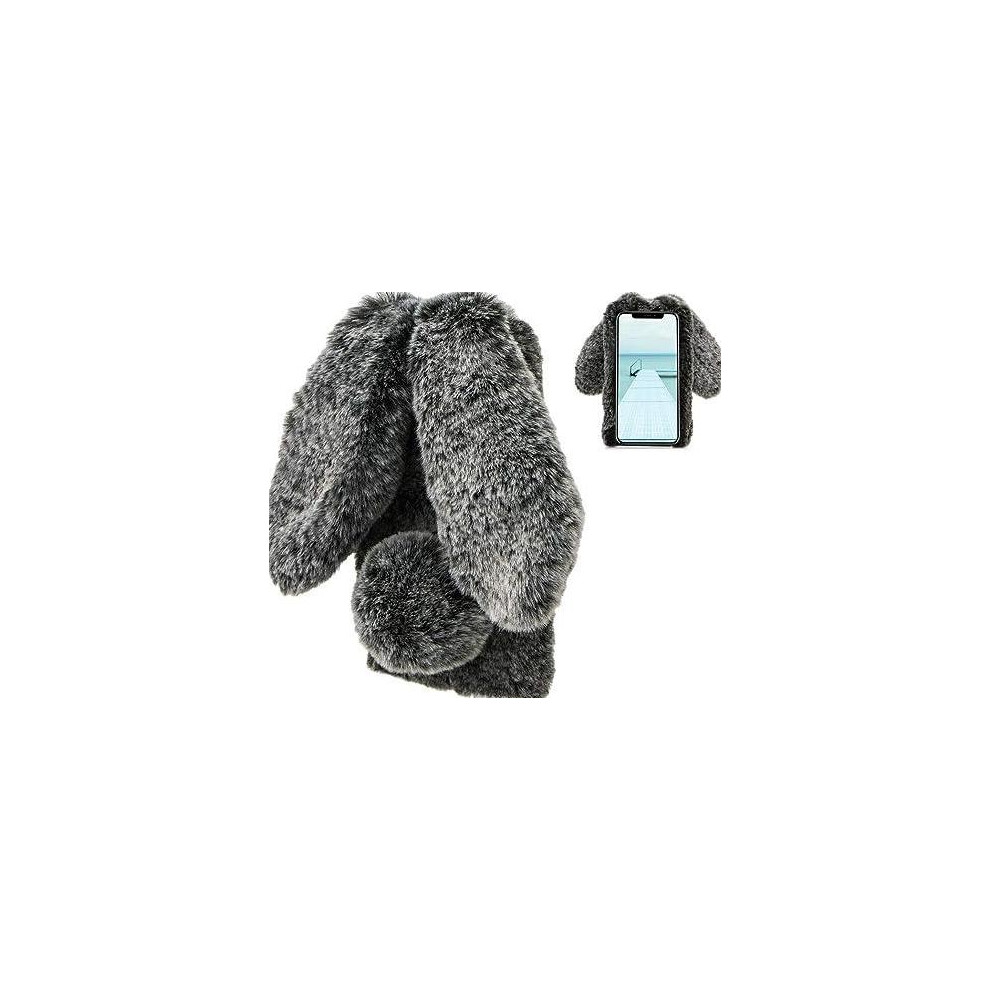 ( Gray) Case For Honor 200 Lite Autumn And Winter Lovely Plushrabbit Rabbit Furprotection Plushcase Dark/Gray 764563501243