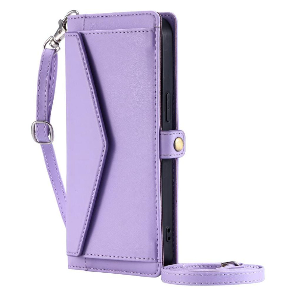 (Purple) Wallet Crossbody Case For Honor 200 Lite Rfid Blocking Card Holder Zipper Bills Slot Purple 764563501731