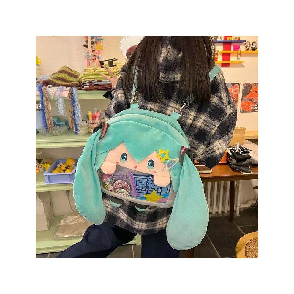 Hatsune Plush Miku Backpack Schoolbag Cartoon Single Shoulder Bag Crossbody