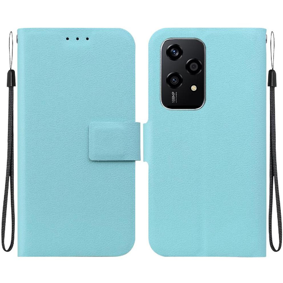 (Green) Flip Case For Honor 200 Lite With Card Slot With Buckle Pu Leather Pure Colour Kickstand Green 764563502516