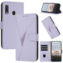 (Light Violet) Flip Case for Samsung Galaxy A20e Flip Protective Mobile Phone Anti-fall with Card Slots with Kickstand Function Premium Pu Leather