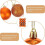 Orange plastic Christmas tree decorations, 4 cm - 48 Christmas pendants 6