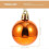 Orange plastic Christmas tree decorations, 4 cm - 48 Christmas pendants 16
