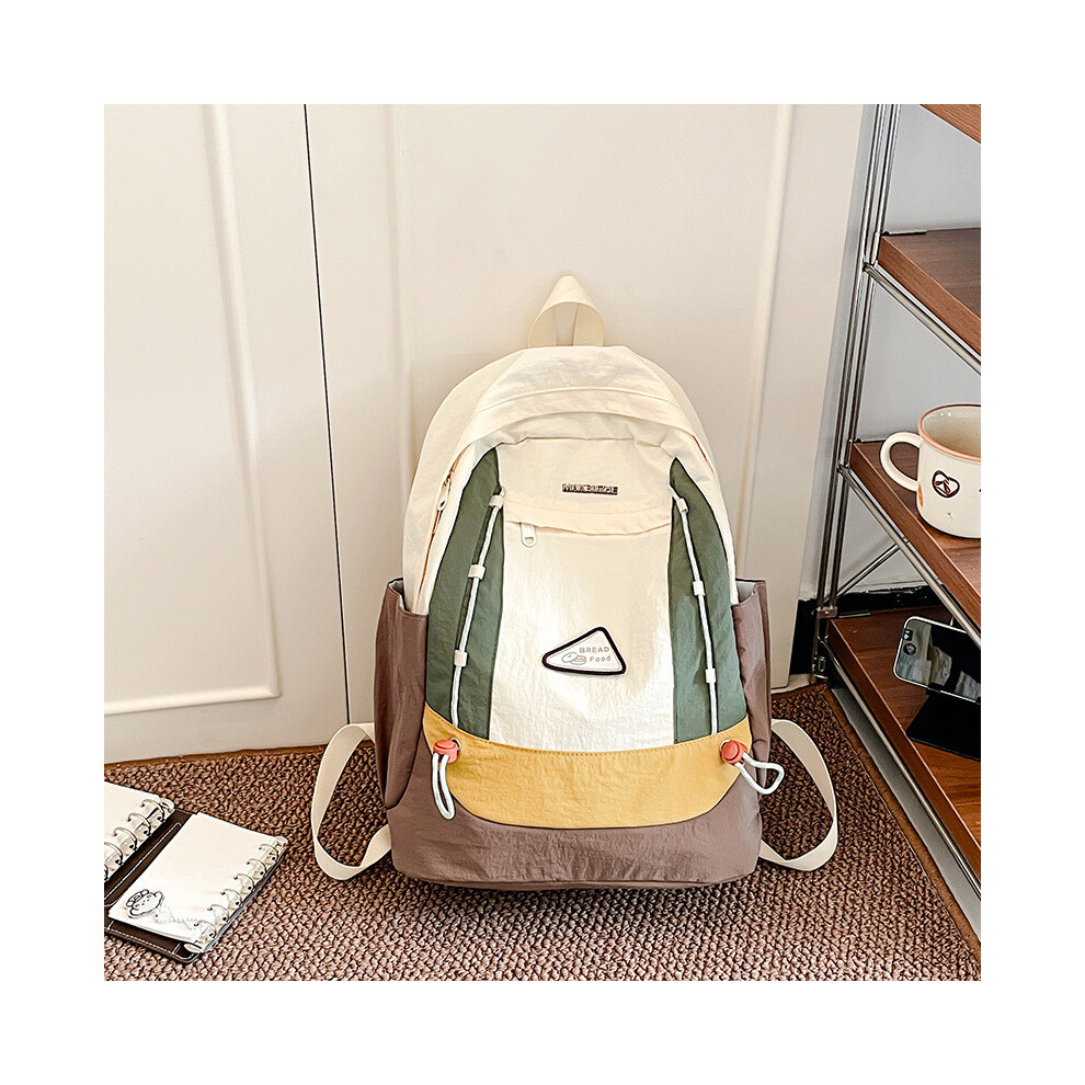 (PineGreen) Simple Student Backpack Large Capacity Zipper Design Adjustable Straps Shoulder-image-OPC-PH6VBJJ-NEW