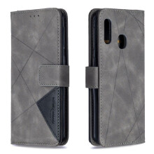 (Gray ) Flip Case for Samsung Galaxy A20e Card Holder Kickstand Magnetic Protective Pu Leather Shockproof