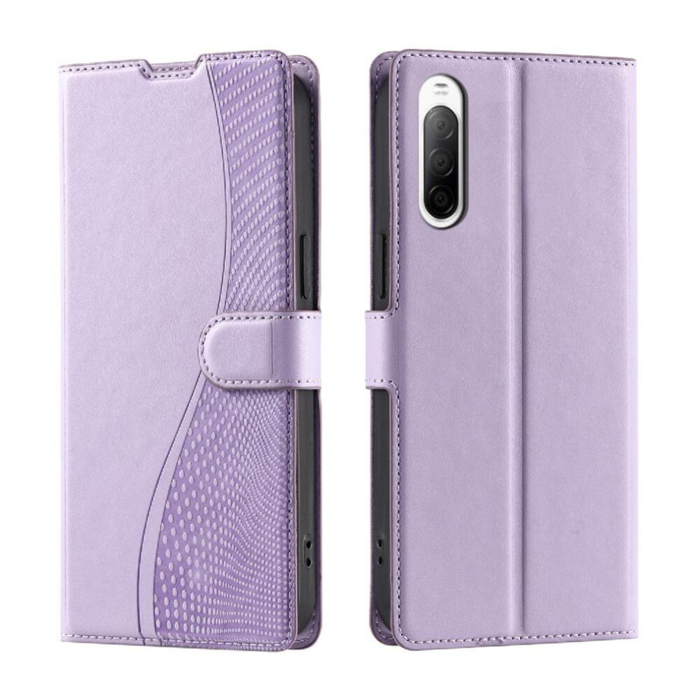 (Purple) Flip Case For Sony Xperia 10 Ii Slim Protective Magnetic Wallet 1 Card Slot Pu Leather Purple 764563503230
