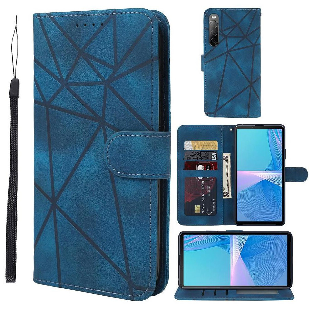 (Blue) Flip Case For Sony Xperia 10 Iii Unisex Card Slot Flip Stand Blue 764563503308