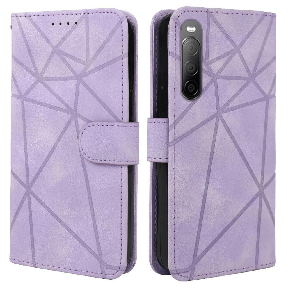 (Purple) Flip Case For Sony Xperia 10 Iii Unisex Card Slot Flip Stand Purple 764563503322