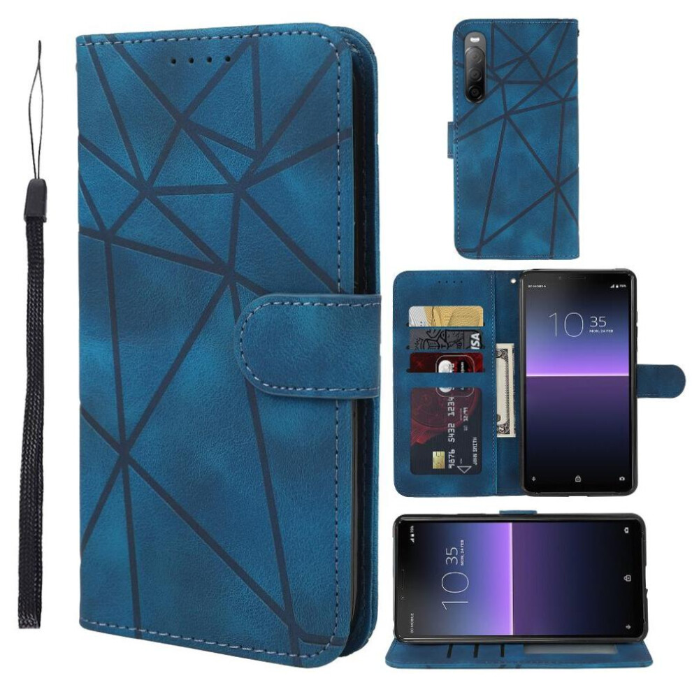 (Blue) Flip Case For Sony Xperia 10 Ii Unisex Card Slot Stand Flip Blue 764563503360
