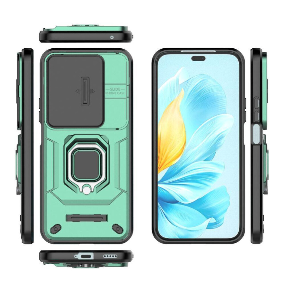 (Green) Case For Honor 200 Lite Kickstand Anti-Scratch Protective Cover Ring Holder Green 764563503827