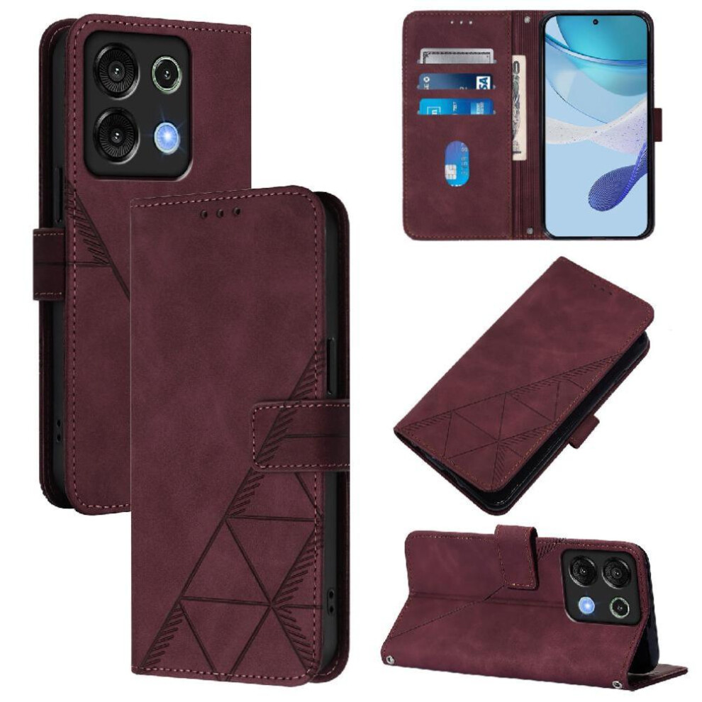 (Red) Case For Umidigi G9 5G Pu Leather Wallet Cover Credit Card Holder Flip Folio Book Protective Red 764563504176