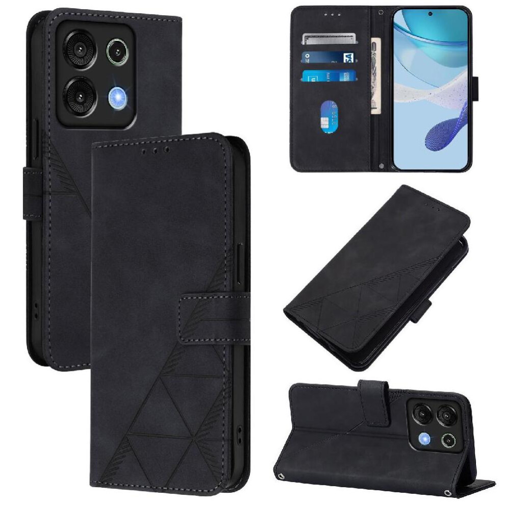 (Black) Case For Umidigi G9 5G Pu Leather Wallet Cover Credit Card Holder Flip Folio Book Protective Black 764563504190