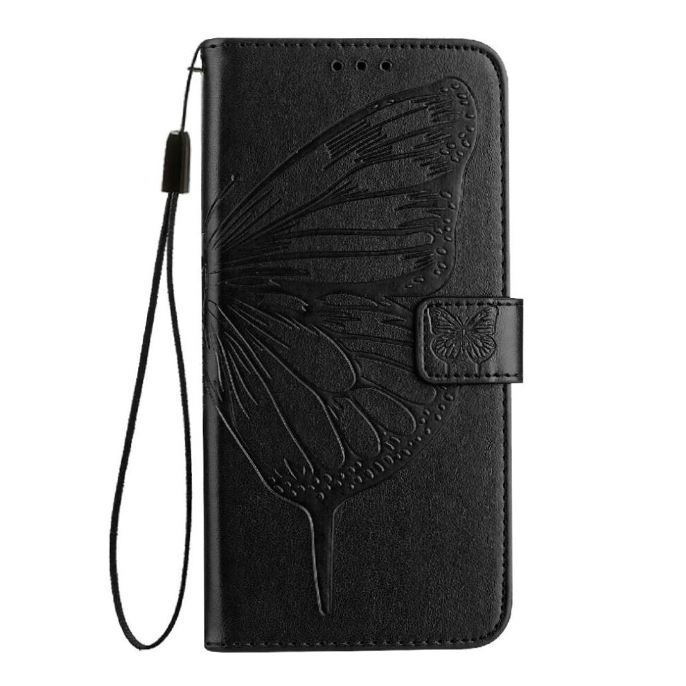 (Black) Case For Umidigi G9 5G Premium Leather Embossing Butterfly Flip Cover Magnetic Black 764563504350