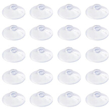 20 Pack Clear Suction Cups 2cm PVC Plastic Suction Cups without Hooks for Home Decoration and Organization