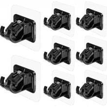 8 Pack No Drilling Curtain Rod Holder No Drilling Self Adhesive Curtain Rod Holder Hook