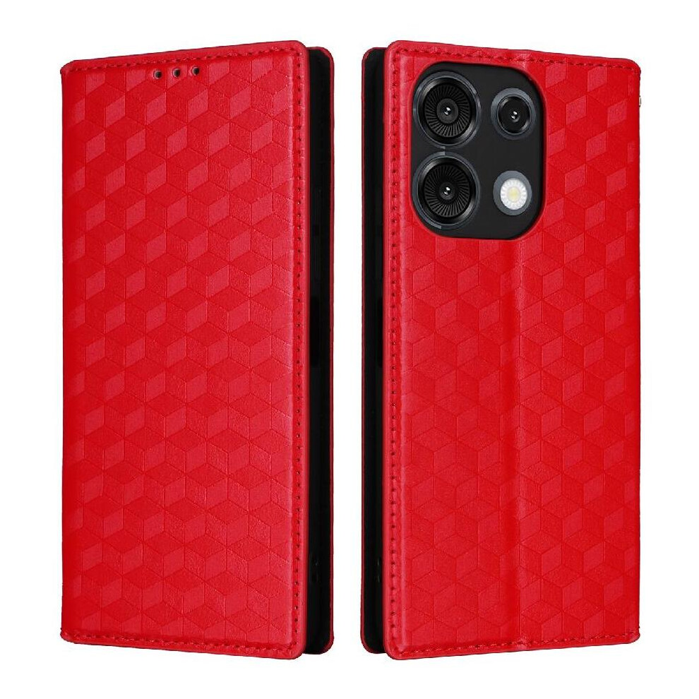 (Red) Flip Case For Umidigi G9 5G Pu Leather Magnetic Closure Card Slots Holder 3D Pattern Wallet Red 764563505678