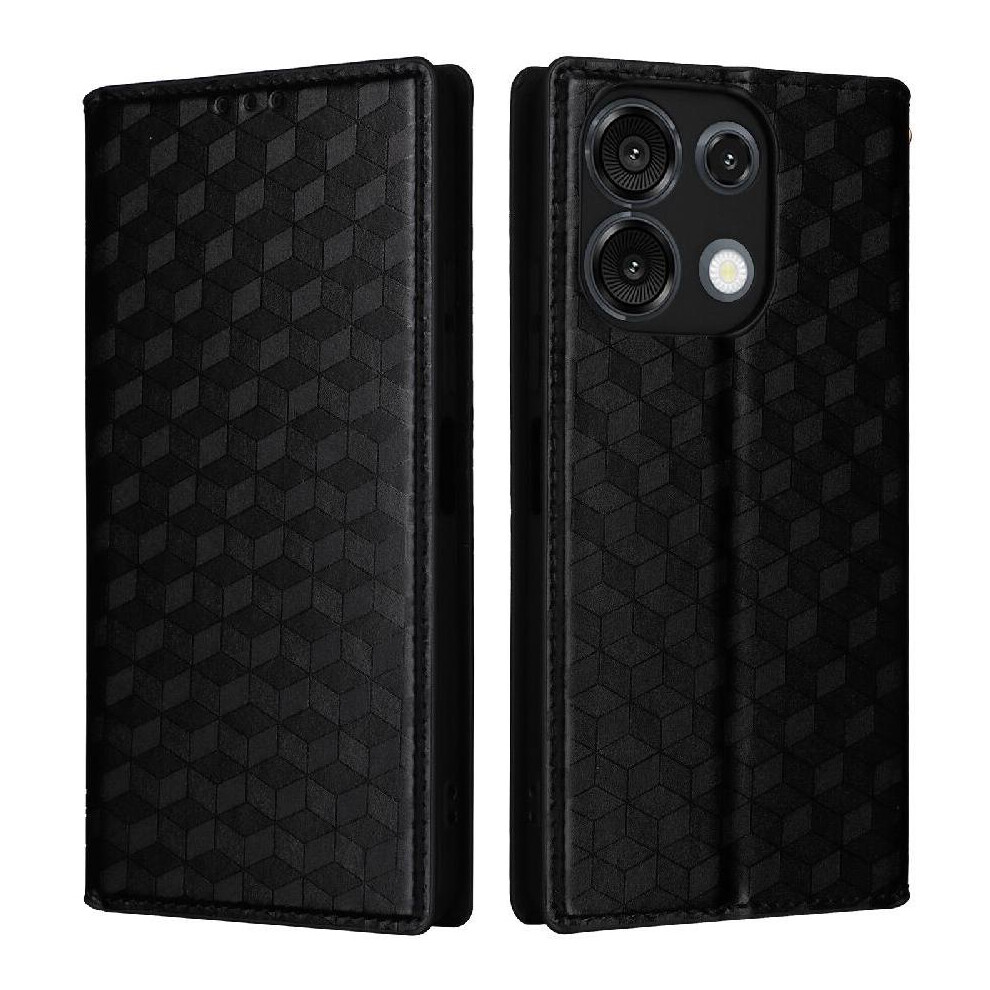 (Black) Flip Case For Umidigi G9 5G Pu Leather Magnetic Closure Card Slots Holder 3D Pattern Wallet Black 764563505685