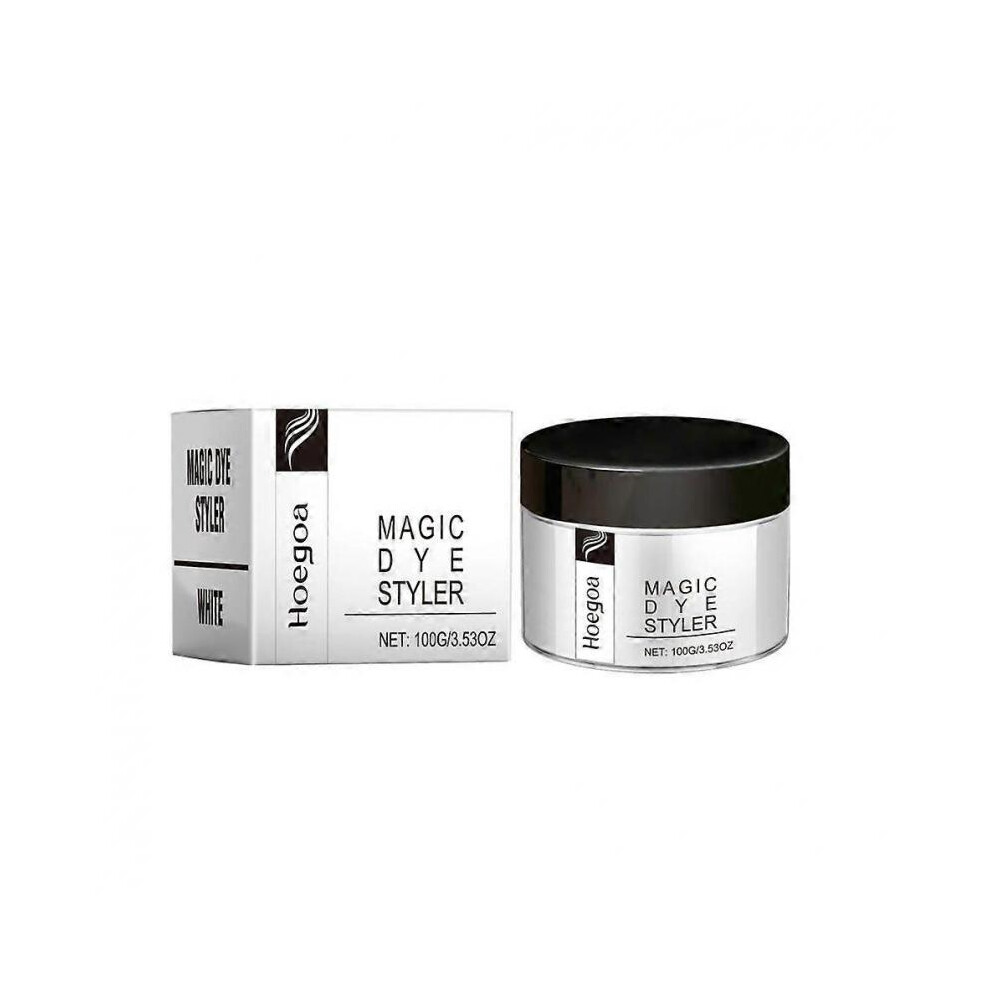 (White 100G) Hoegoa Magic Hair Wax Series Of Colorful Hair Color Herbal Gentle Moisturizing Hair Care And Easy Color