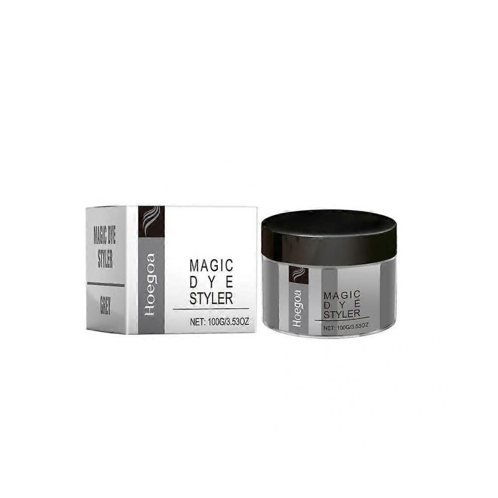 (Black And Gray) Hoegoa Magic Hair Wax Series Of Colorful Hair Color Herbal Gentle Moisturizing Hair Care And Easy Color
