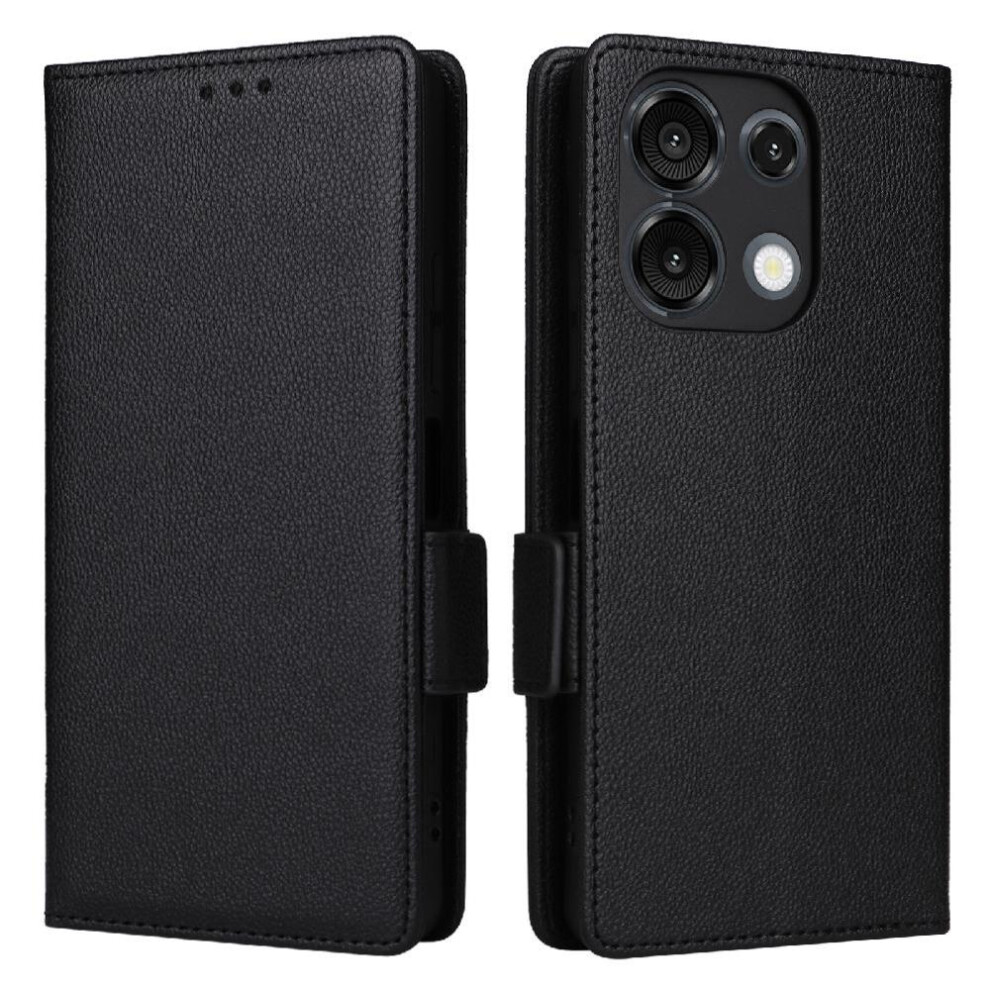 (Black) Flip Case For Umidigi G9 5G Magnetic Wallet Side Buckle Pu Leather Card Slots Holder Black 764563505937