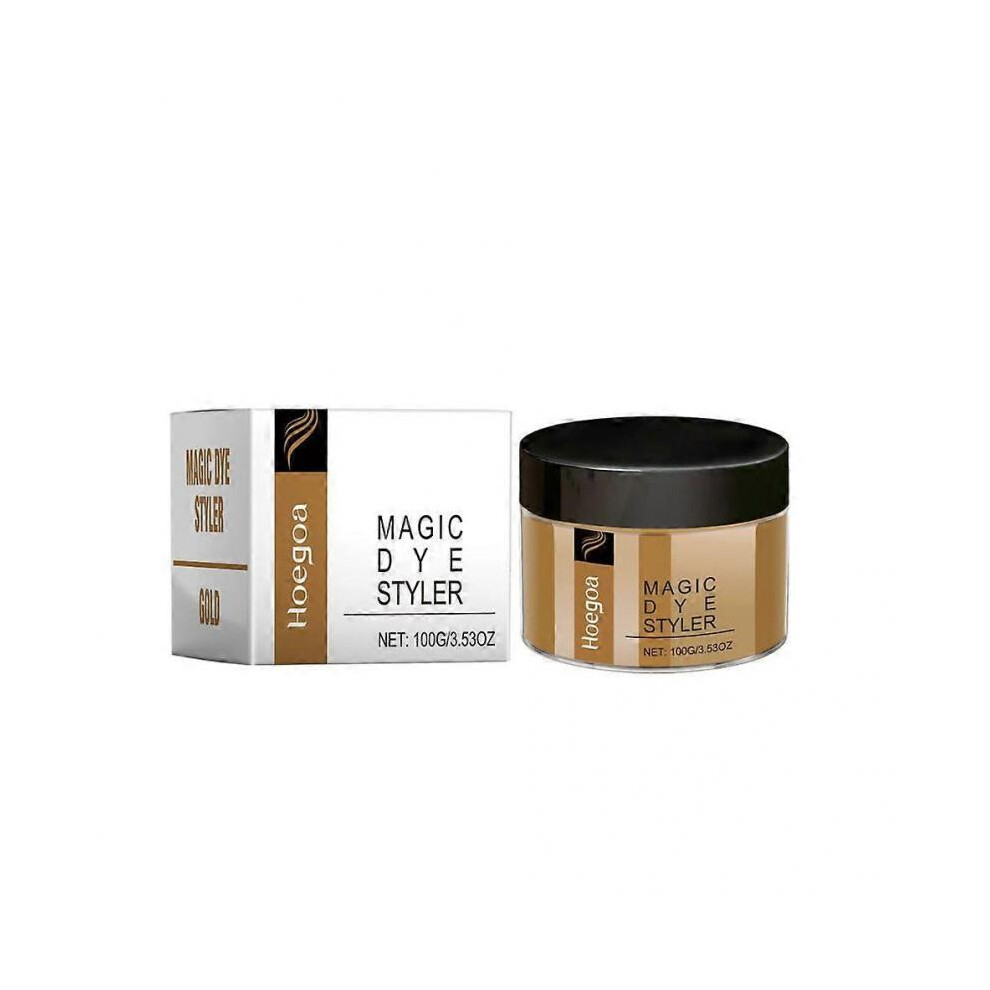 (Golden 100G) Hoegoa Magic Hair Wax Series Of Colorful Hair Color Herbal Gentle Moisturizing Hair Care And Easy Color