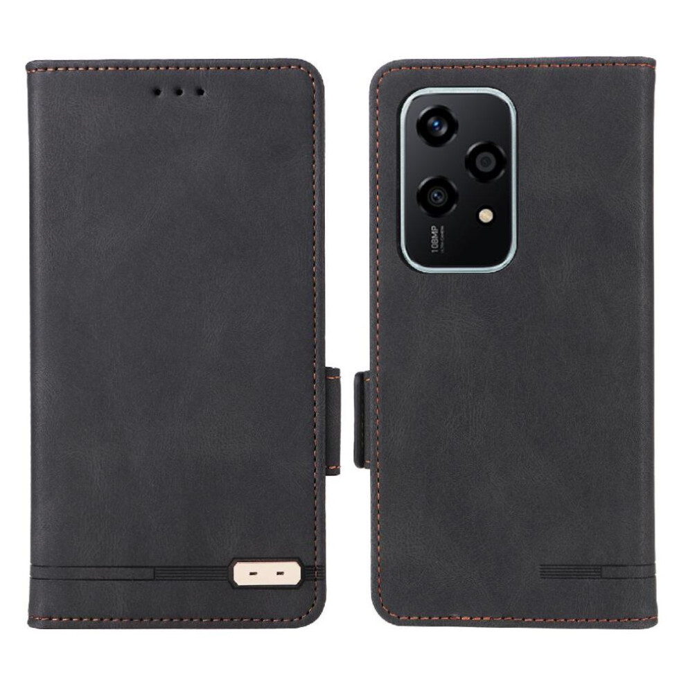 (Black) Flip Case For Honor 200 Lite Magnetic Wallet With Buckle Card Holder Kickstand Cover Black 764563506132
