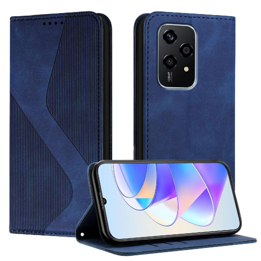 (Blue) Case For Honor 200 Lite Magnetic Pu Leather Wallet Kickstand Card Slots Holder Folio Flip Blue 764563506255