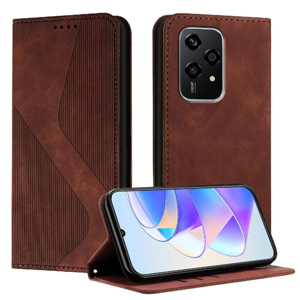 (Brown) Case For Honor 200 Lite Magnetic Pu Leather Wallet Kickstand Card Slots Holder Folio Flip Brown 764563506248