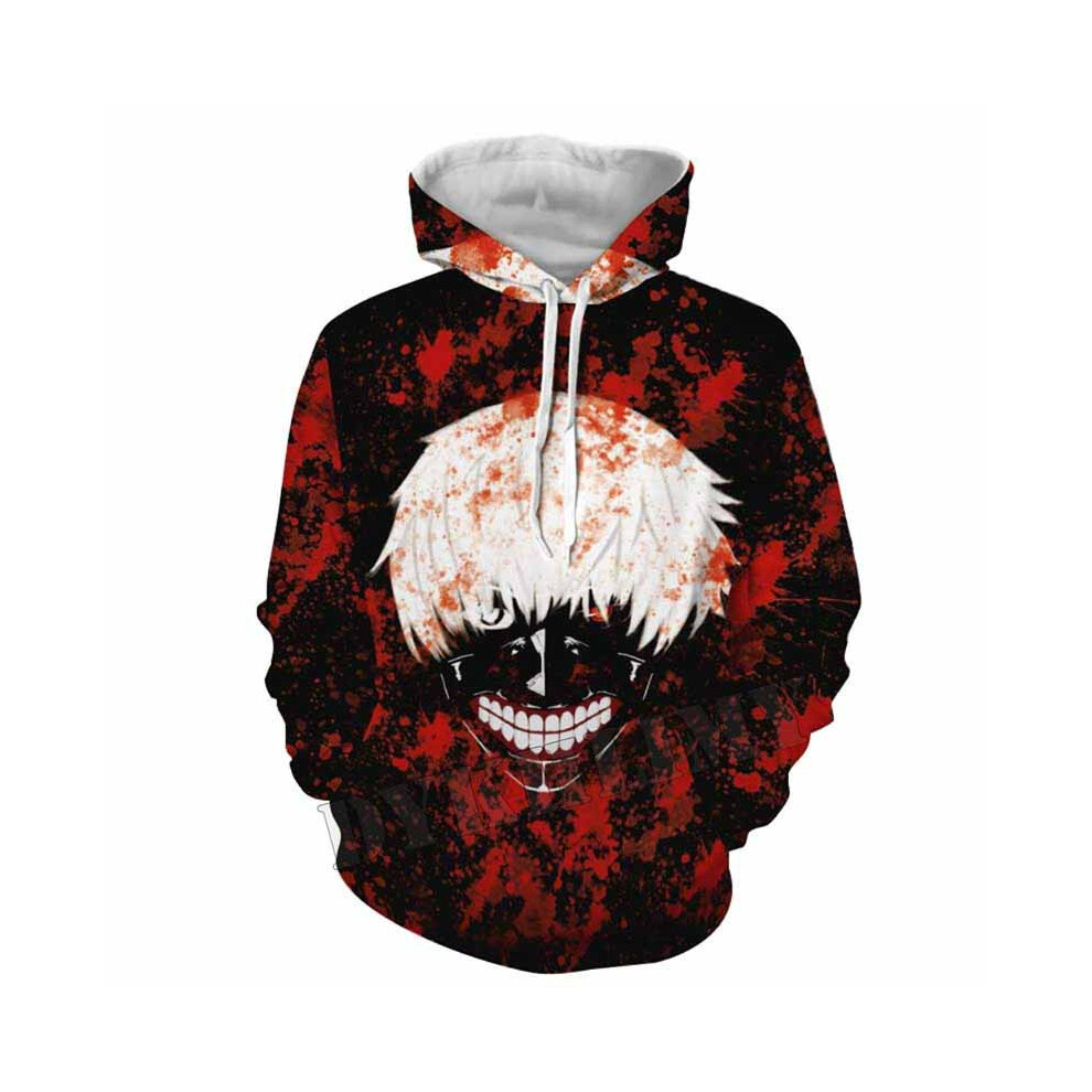 (#9 BlackRed,Tag 2XL=US L)Sweat-shirt unisexe Tokyo Ghoul Cosplay pull capuche sweat pull à capuche