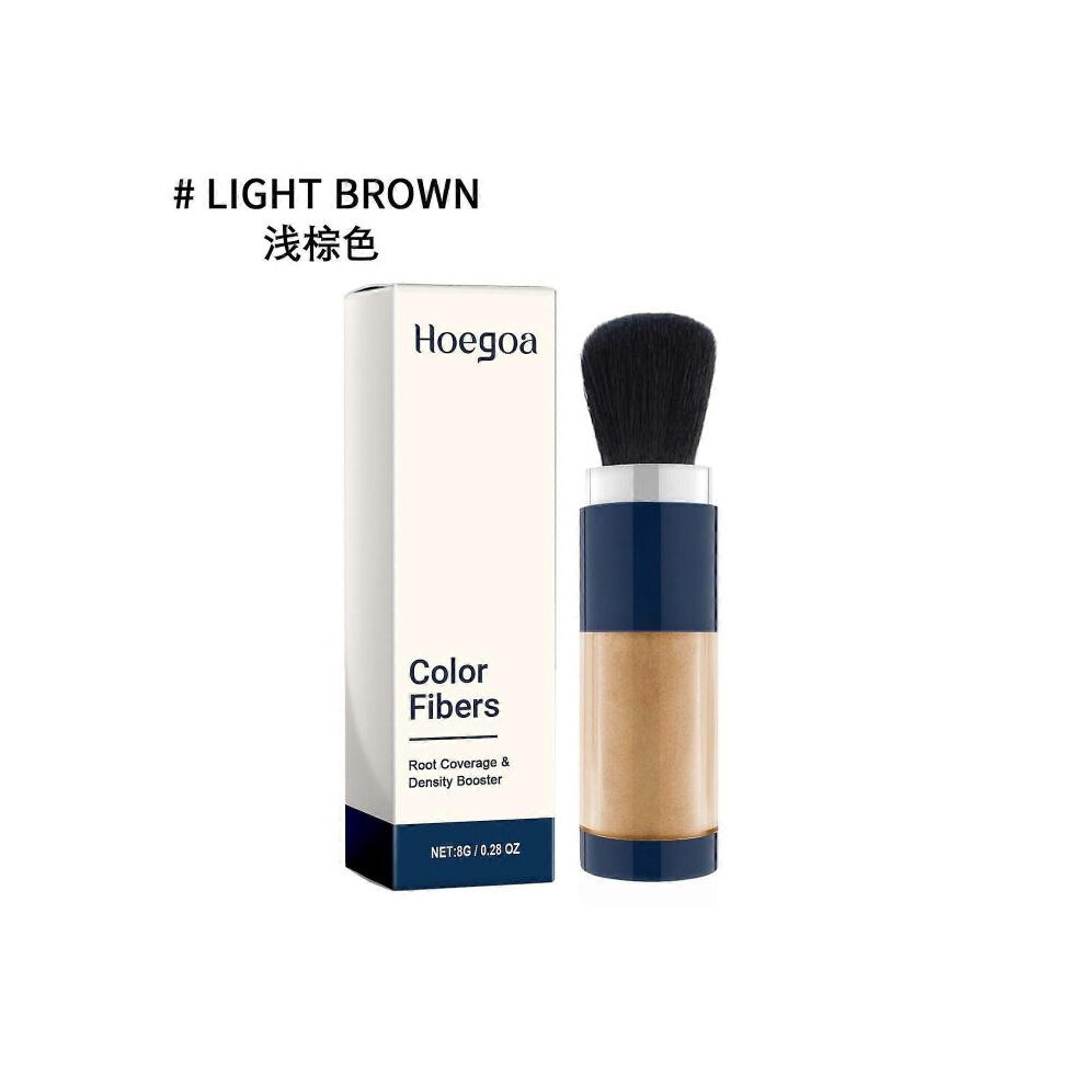 Light/Brown ( Brown) Hoegoa Hair Fiber Powder Hairline Top Cover Fluffy Sculpting Contour Powder