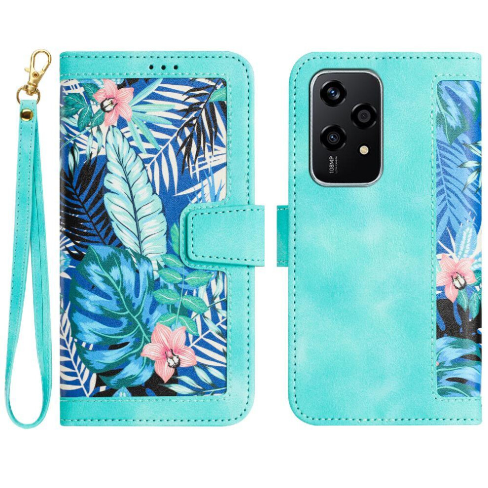 (Green) Wallet Case For Honor 200 Lite Pu Leather Card Holder Kickstand Magnetic Closure Anti Scratch Green 764563506354