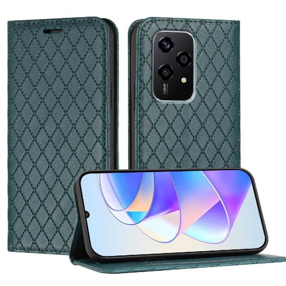 (Green) Case For Honor 200 Lite Flip Business Wallet Magnetic Shell Card Slots Holder Green 764563506422