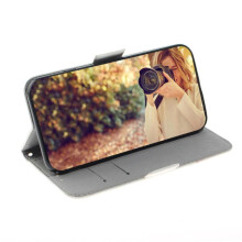 (C11 ) 3d Painted Protective Case for Samsung Galaxy A20e Wallet Card Slots Magnetic Closure Lanyard Pu Leather