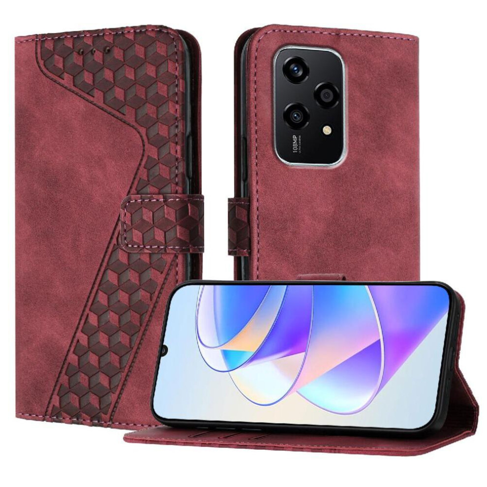 (Brown) Phone Case For Honor 200 Lite Magnetic Wallet Flip Folio Kickstand Card Slots Cover Brown 764563507047