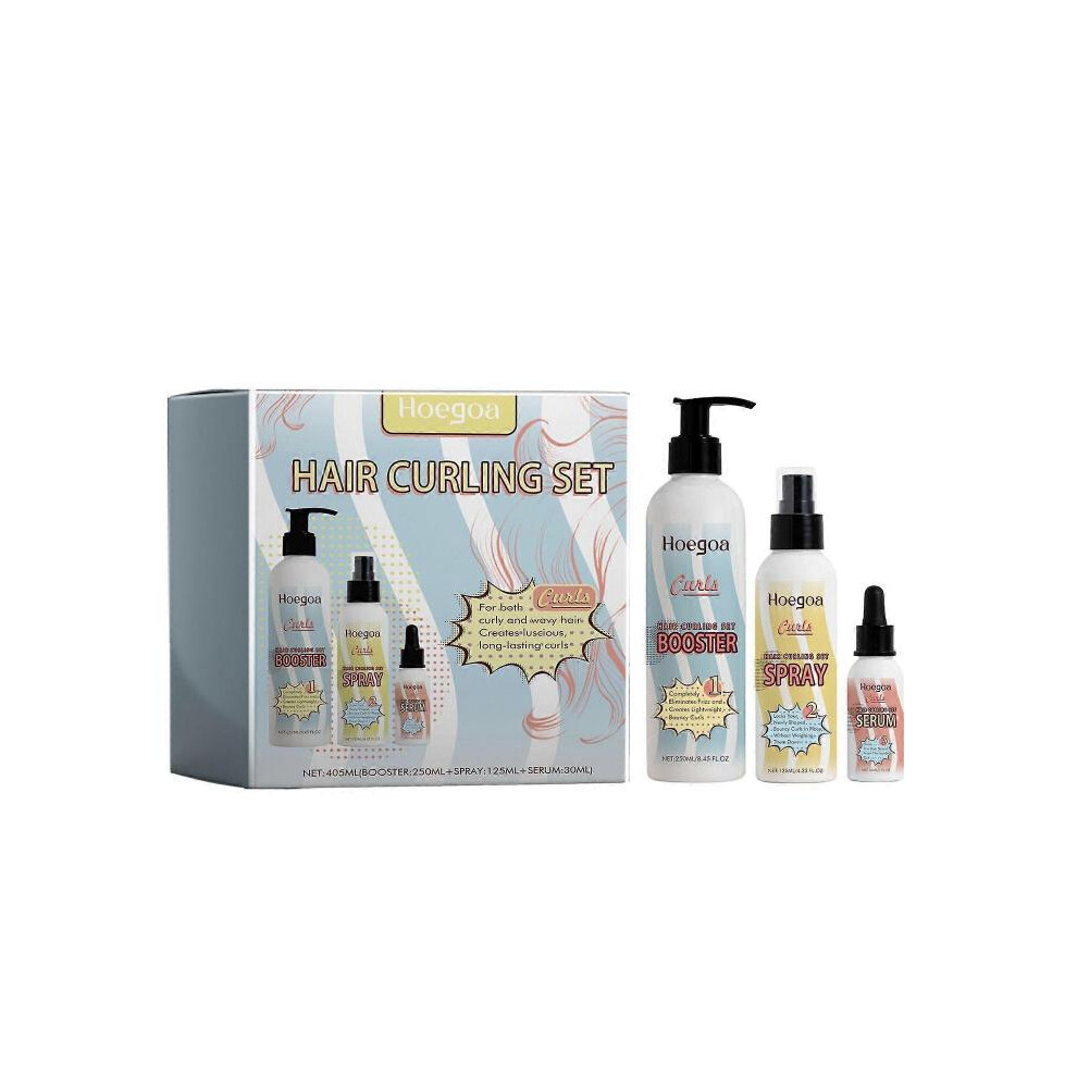 Hoegoa Fluffy Curly Hair Care Suit Moisturizing Curly Hair Shaping Curly Shape Moisturizing Disposable Hairstyle Care