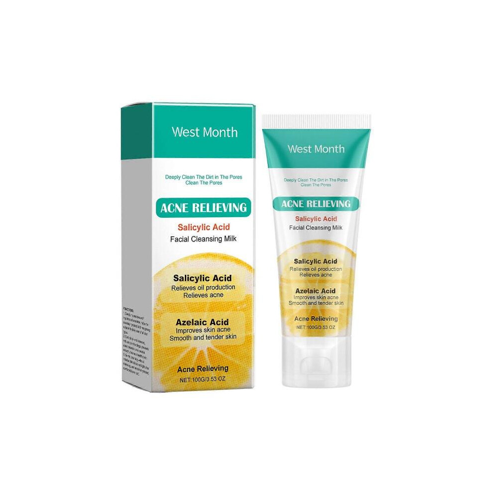 West Month Salicylate Facial Cleanser Moisturizing Cleansing Soothing Skin Facial Cleanser