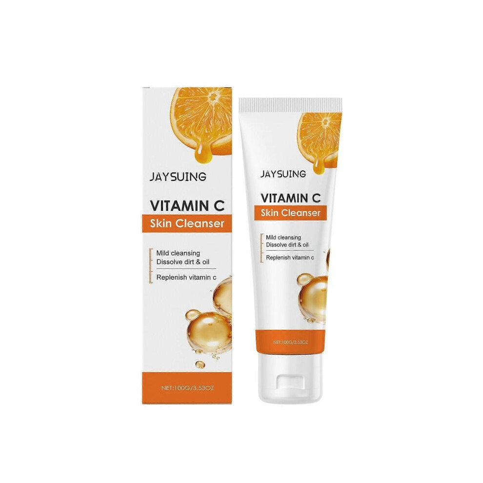 Jaysuing Vitamin C Facial Cleanser Facial Gentle Cleansing Moisturizing Skin Rejuvenation Refreshing Skin Care Facial Cleanser