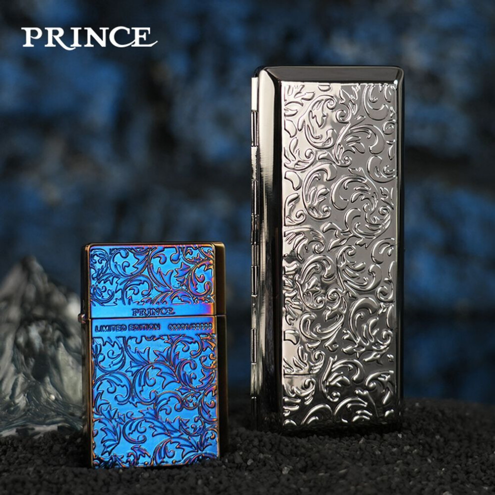 Yeuligo Blue (Smoked Tangcao Lighter) Imported Prince Lighters, Colorful Smoked Grinding Wheels, Cotton Oil Machines, Personalized And Creative Birthday