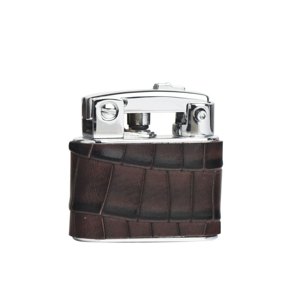 Yeuligo Brown ( Crocodile Pattern Gd3) Genuine Prince Grinding Wheel Kerosene Lighter Fashion For Boyfriend Husband Birthday Gift Gd2