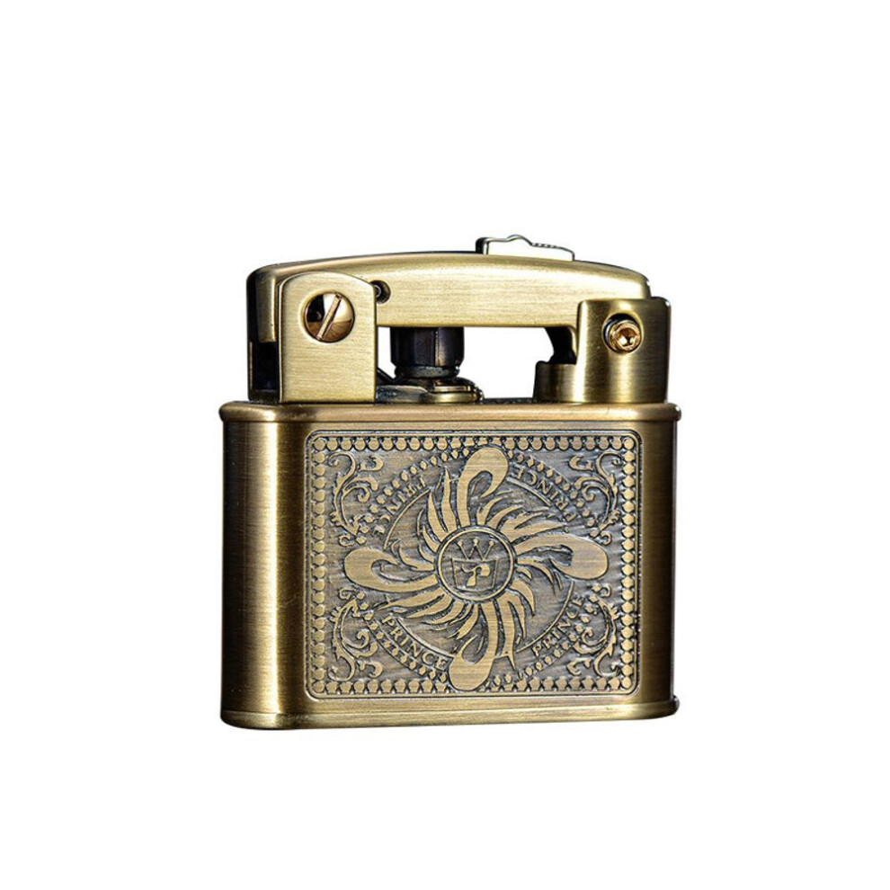 Yeuligo Bronze ( Whirlwind Gd2 1807 Gi) Prince Grinding Wheel Kerosene Lighter Ejection Automatic Ignition Retro Tangcao Sticker For Boyfriend