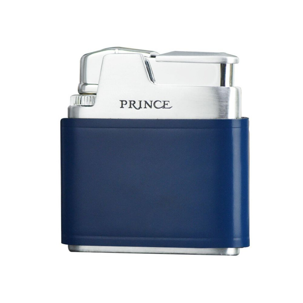 Yeuligo Blue (Royal Gift Box) Prince Lighter Prince Genuine Leather Inflatable Grinding Wheel Ignition Nostalgic Retro Gift For Men's Birthday Gift