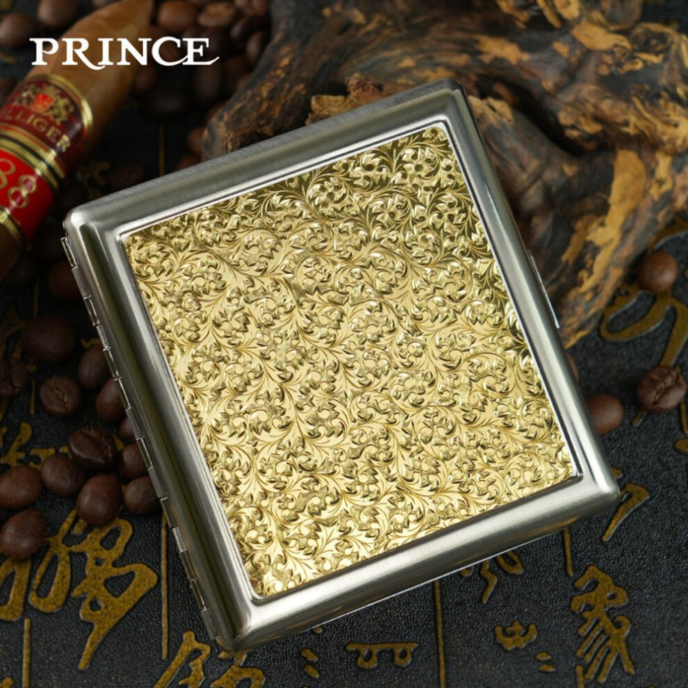 Yeuligo Golden (Yhc20022 Double Sided) Prince Cigarette Box Tangcao Die Casting High-Grade Gift Personalized Creative Birthday Gift Cigarette Holder Anti-Pres