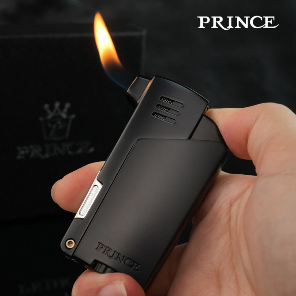 Yeuligo (Pcg Pbk) Prince Pipe Lighter Oblique Fire Inflatable Electronic Ignition Advanced Sense Personalized Birthday Gifts Men