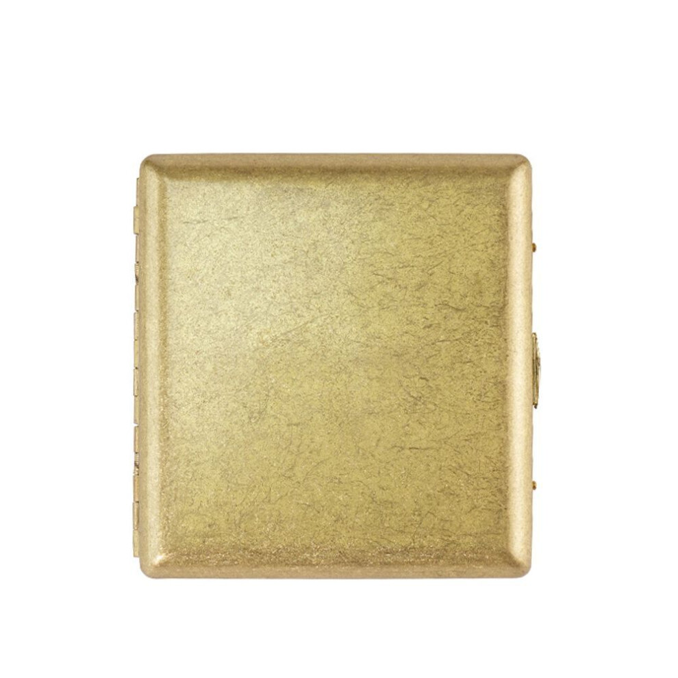 Yeuligo Bronze ( 20 Pcs Thick Smoke) Prince Metal Cigarette Case 12/20 Pcs Anti-Pressure Portable Cigarette Holder Retro Distressed Gift For Boyfriend
