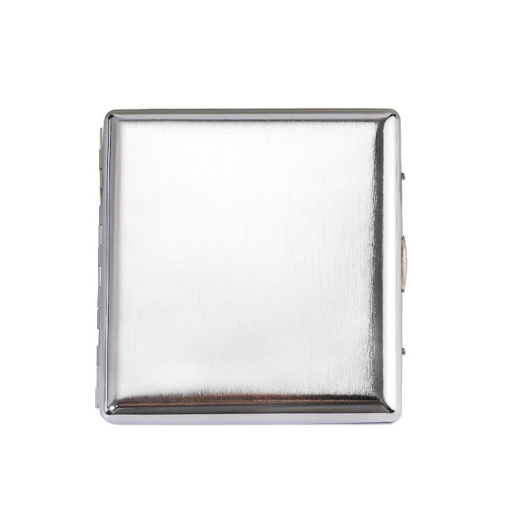Yeuligo Silver ( Brushed 20 Tube Thi) Prince Metal Cigarette Case 12/20 Pcs Anti-Pressure Portable Cigarette Holder Retro Distressed Gift For Boyfriend