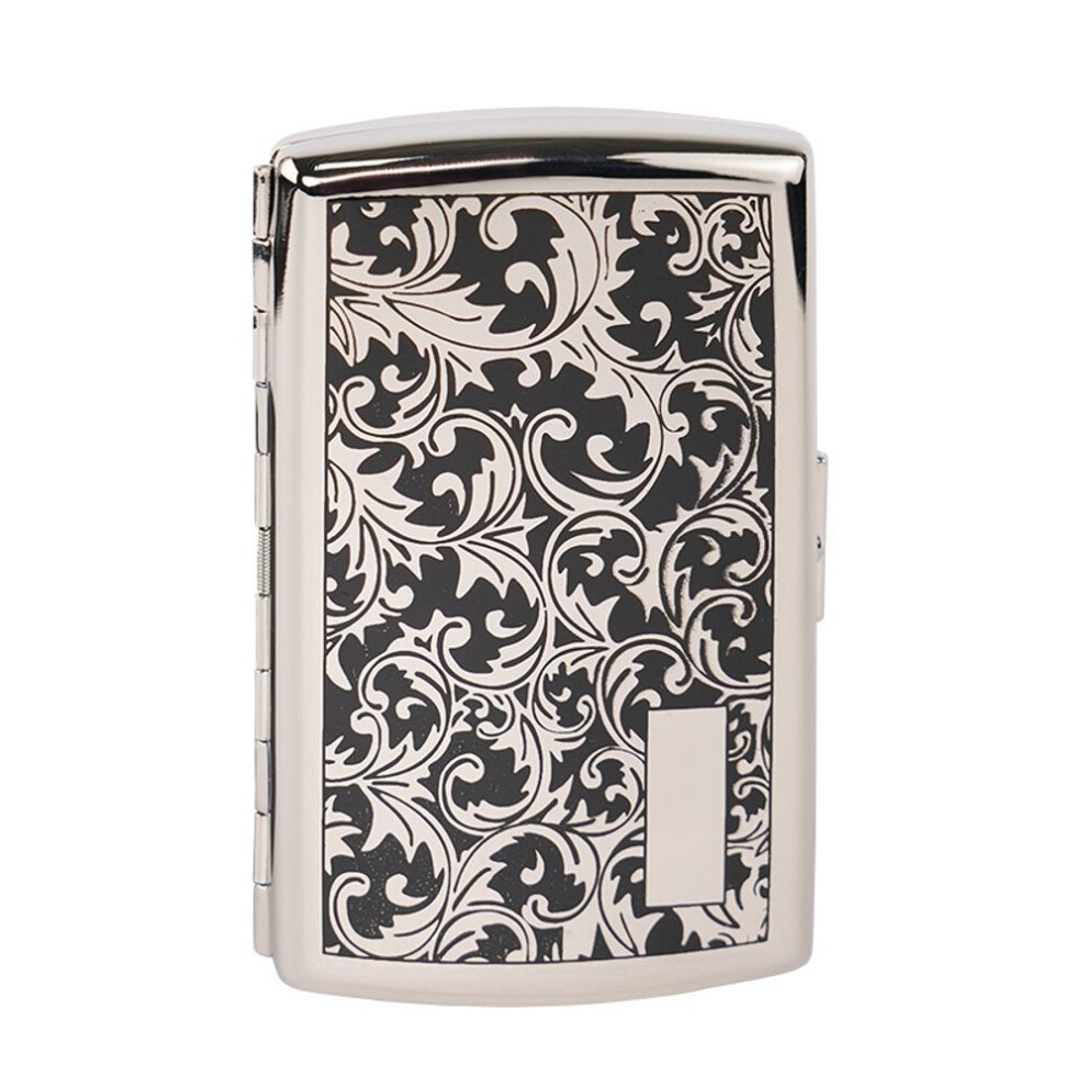Yeuligo (Tangcao Style 12 Pcs Thick S) Prince Metal Cigarette Case 12/20 Pcs Anti-Pressure Portable Cigarette Holder Retro Distressed Gift For Boyfriend