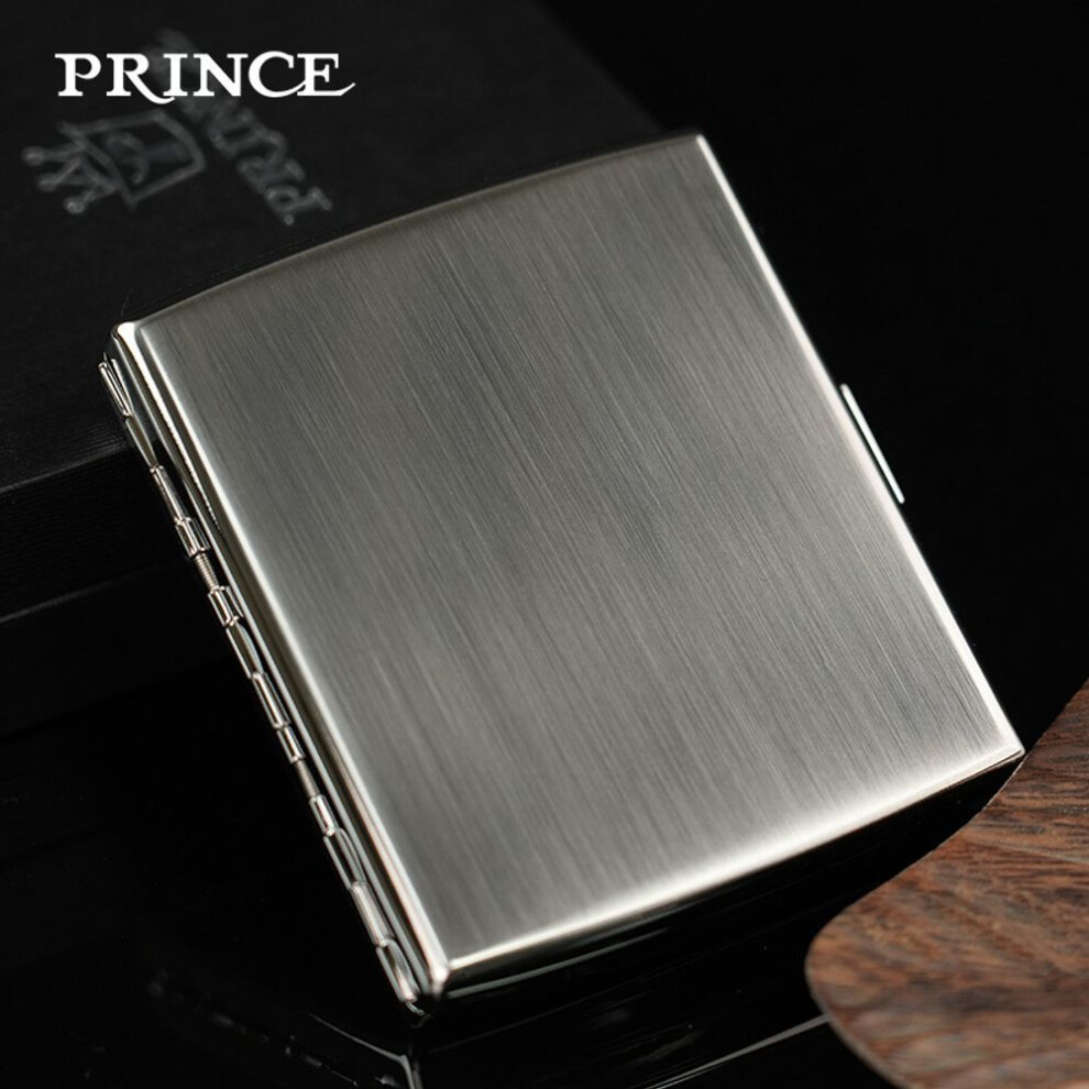 Yeuligo (20 Coarse Cigarettes 24 Medi) Prince Metal Cigarette Case 12/20 Pcs Anti-Pressure Portable Cigarette Holder Retro Distressed Gift For Boyfriend