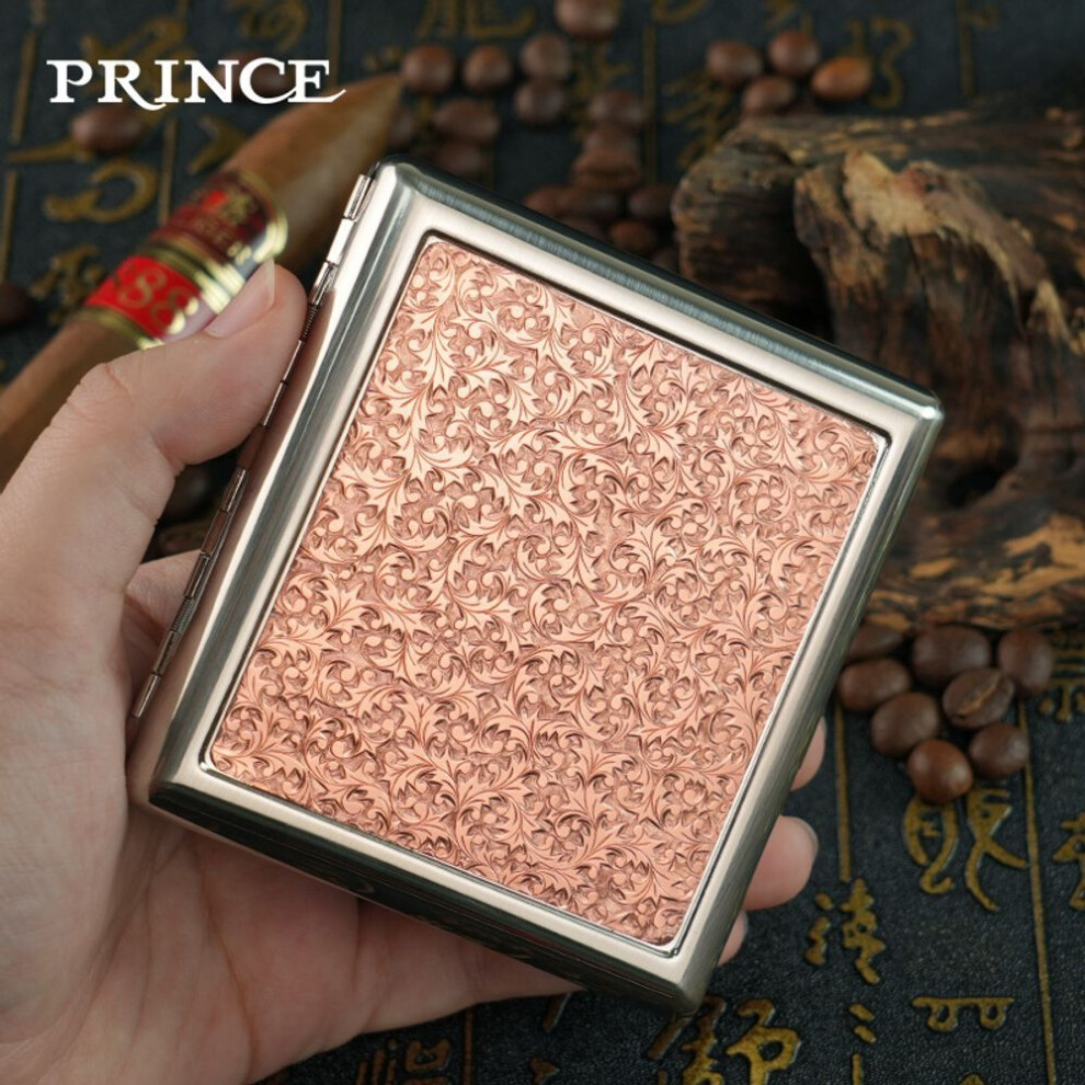 Yeuligo (Yhc20025 Copper Double Sided) Prince Cigarette Box Tangcao Die Casting High-Grade Gift Personalized Creative Birthday Gift Cigarette Holder Anti-Pres
