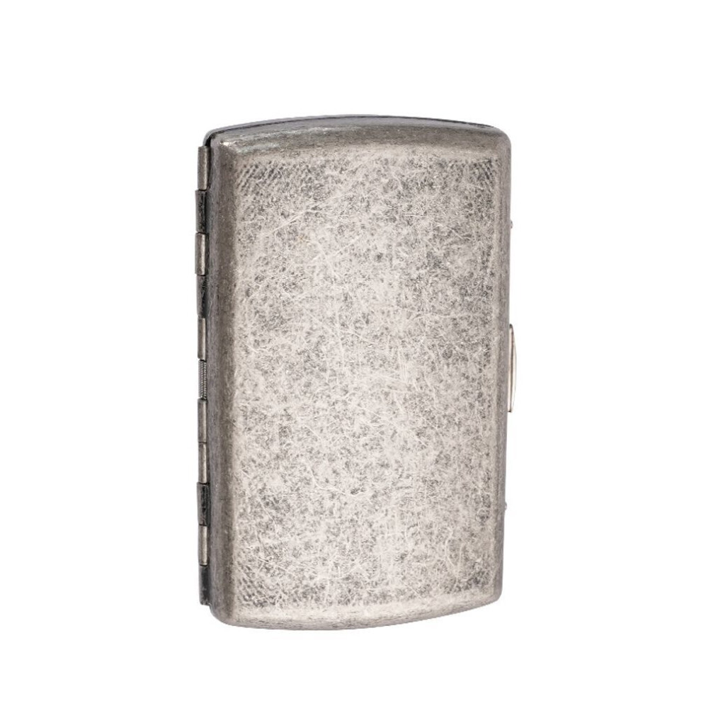 Yeuligo Silver (Antique 12 Pcs Thick) Prince Metal Cigarette Case 12/20 Pcs Anti-Pressure Portable Cigarette Holder Retro Distressed Gift For Boyfriend